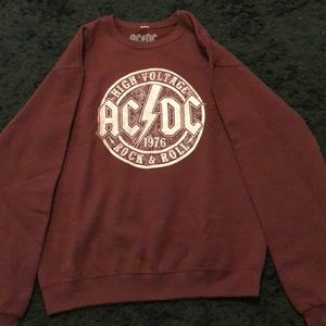 3 for $30 AC/DC maroon graphic crewneck.